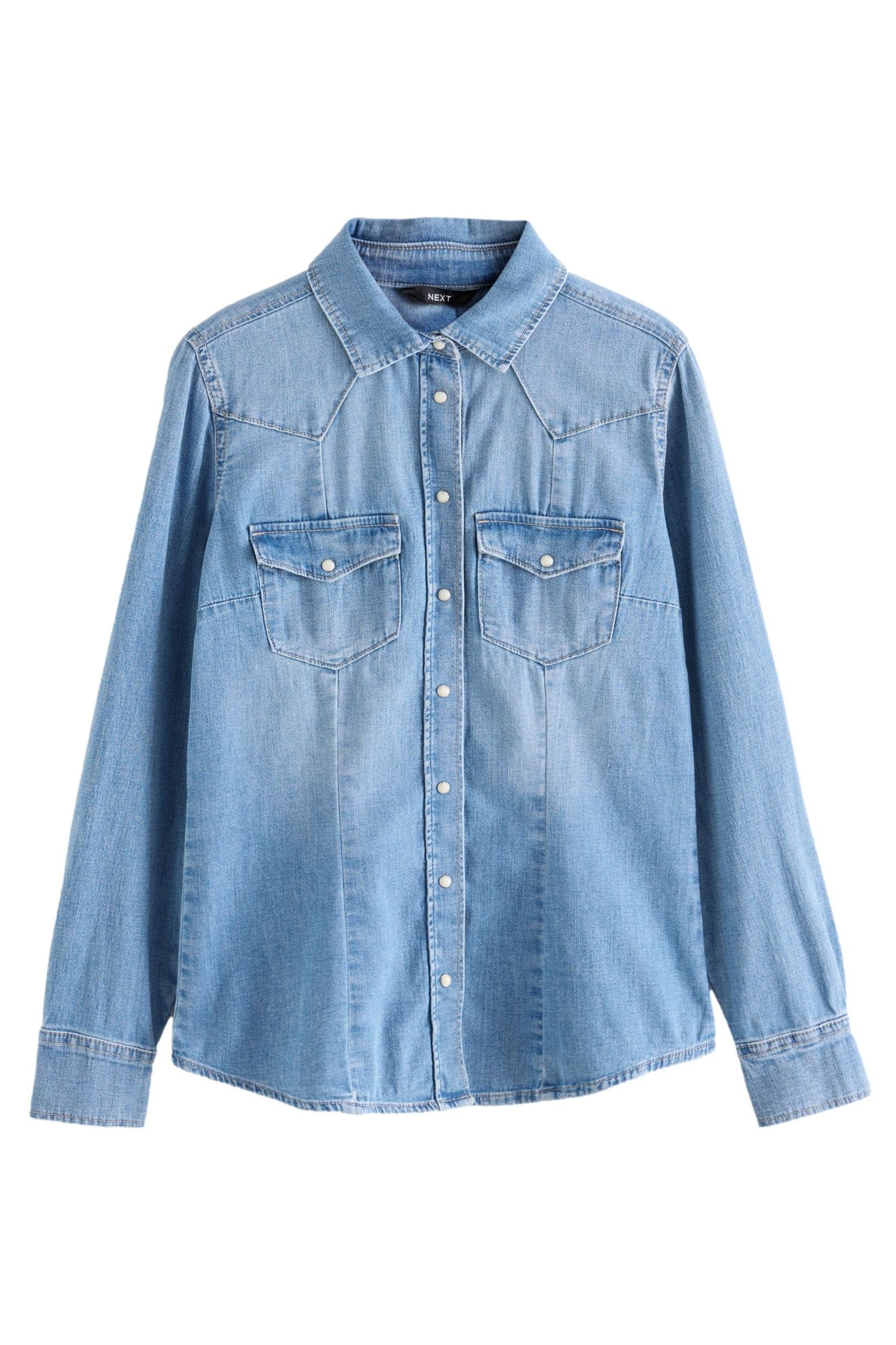 Next Jeanshemd Größere Oberweite Enges Jeanshemd günstig online kaufen