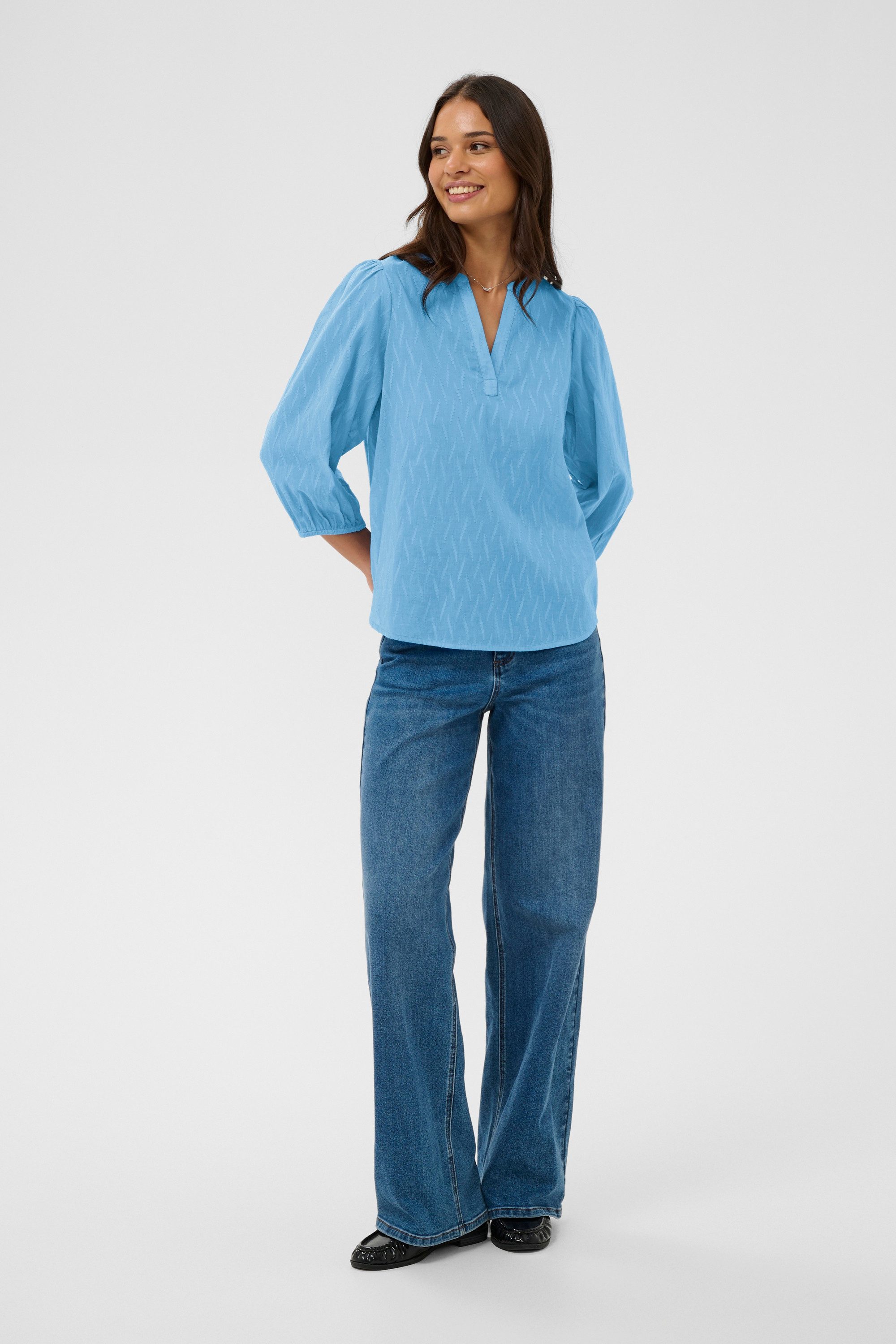 KAFFE Kurzarmbluse Kurzarm-Bluse KAgabriela