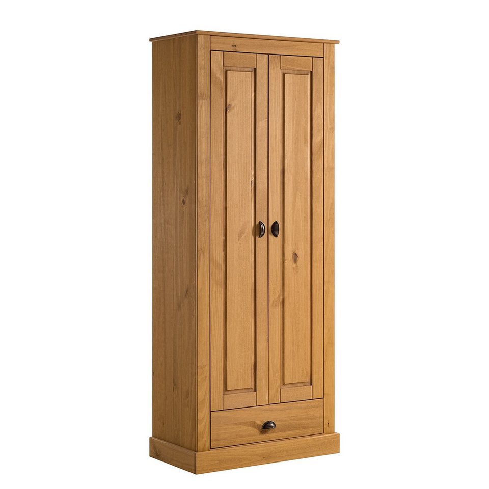 loft24 kleiderschrank tommy garderobe, 2 türen, kiefer, landhausstil,  breite 75 cm