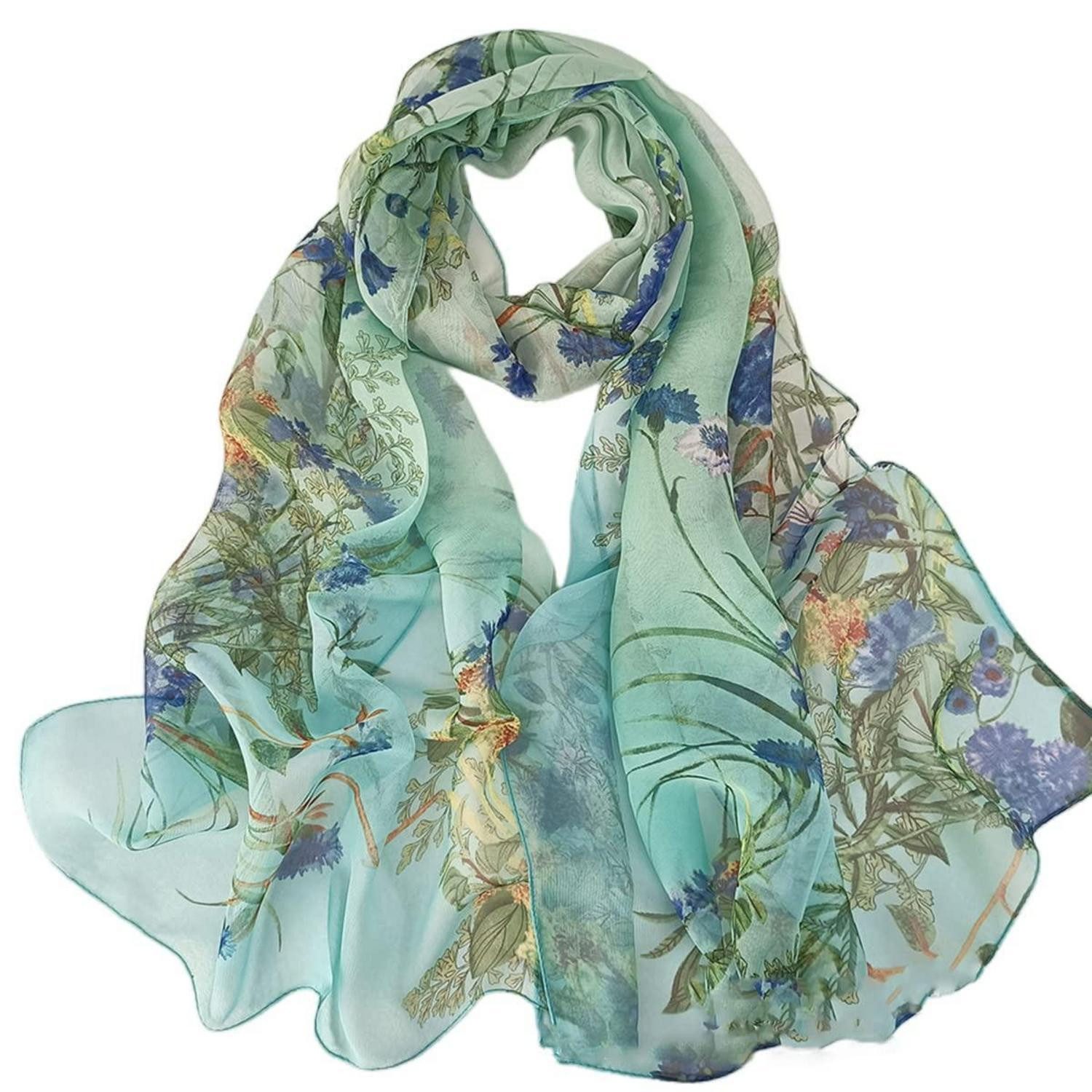 LuxusKollektion Hamamtuch Schal Chiffon 160x50cm, (1-St)