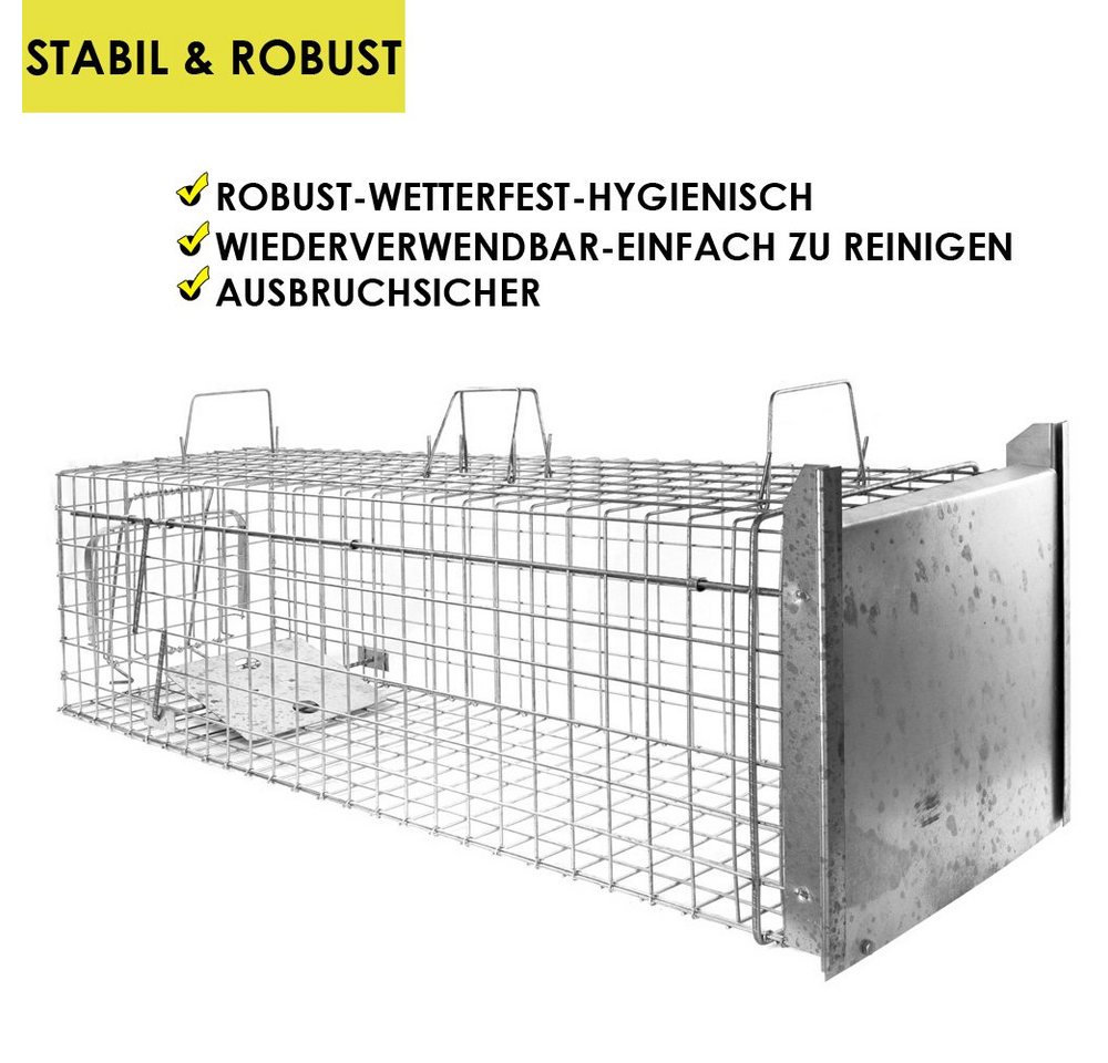 Thumbnail - Petigi Lebendfalle Tierfalle Lebendfalle Fuchsfalle Stable Marderfalle 120 x 34 x 34 cm