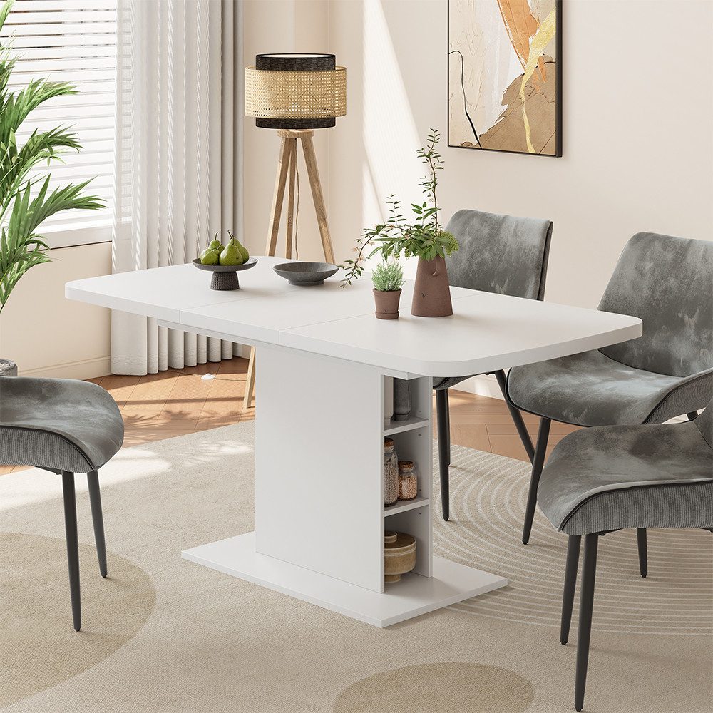 Vicco Esstisch Fenaro, Weiß, 120 x 80 cm mit offenen Fächern (1-St) günstig online kaufen