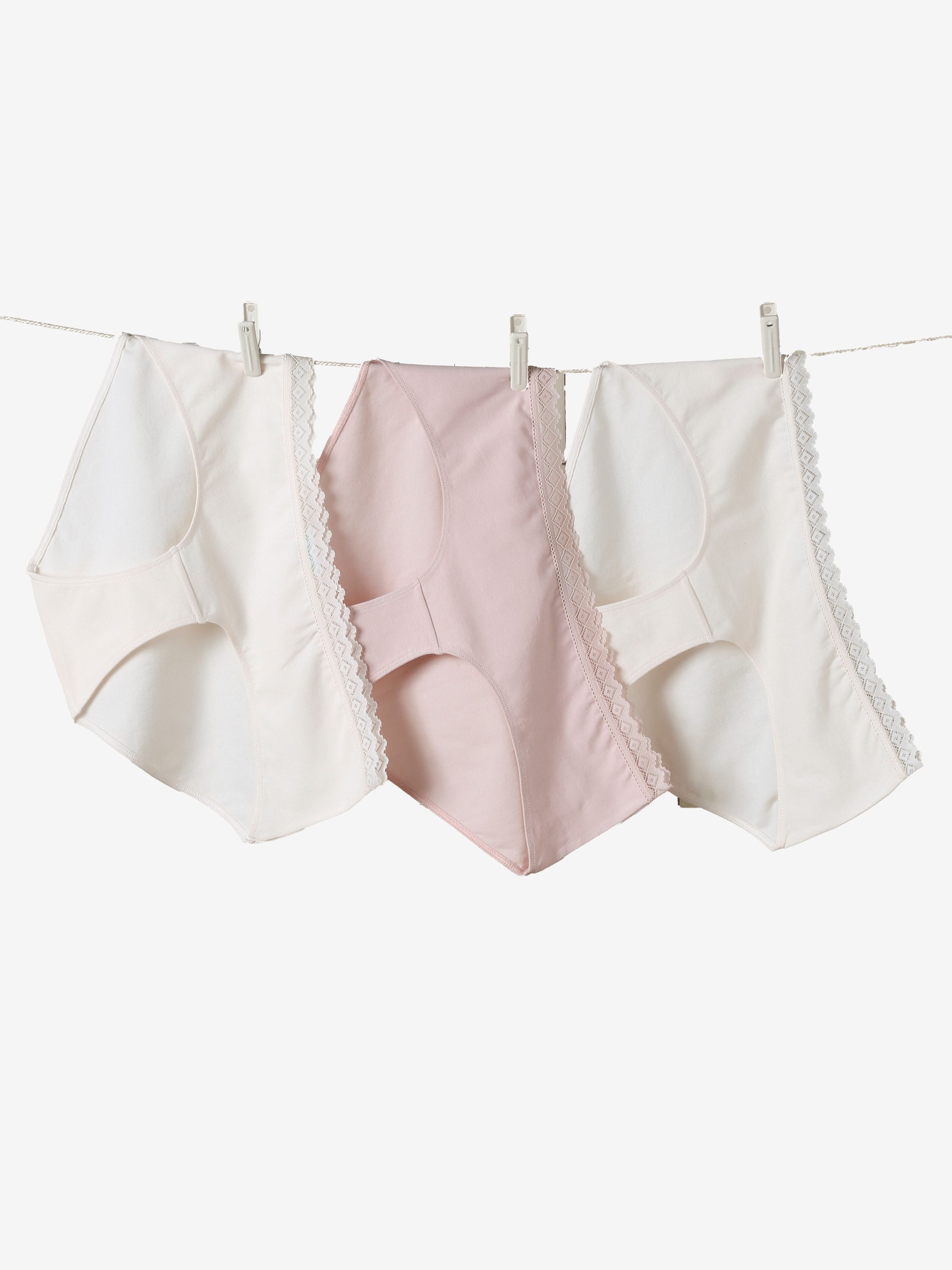 vertbaudet Umstandsslip Umstands-Slips mit Spitze Bio-Baumwolle 3er-Pack