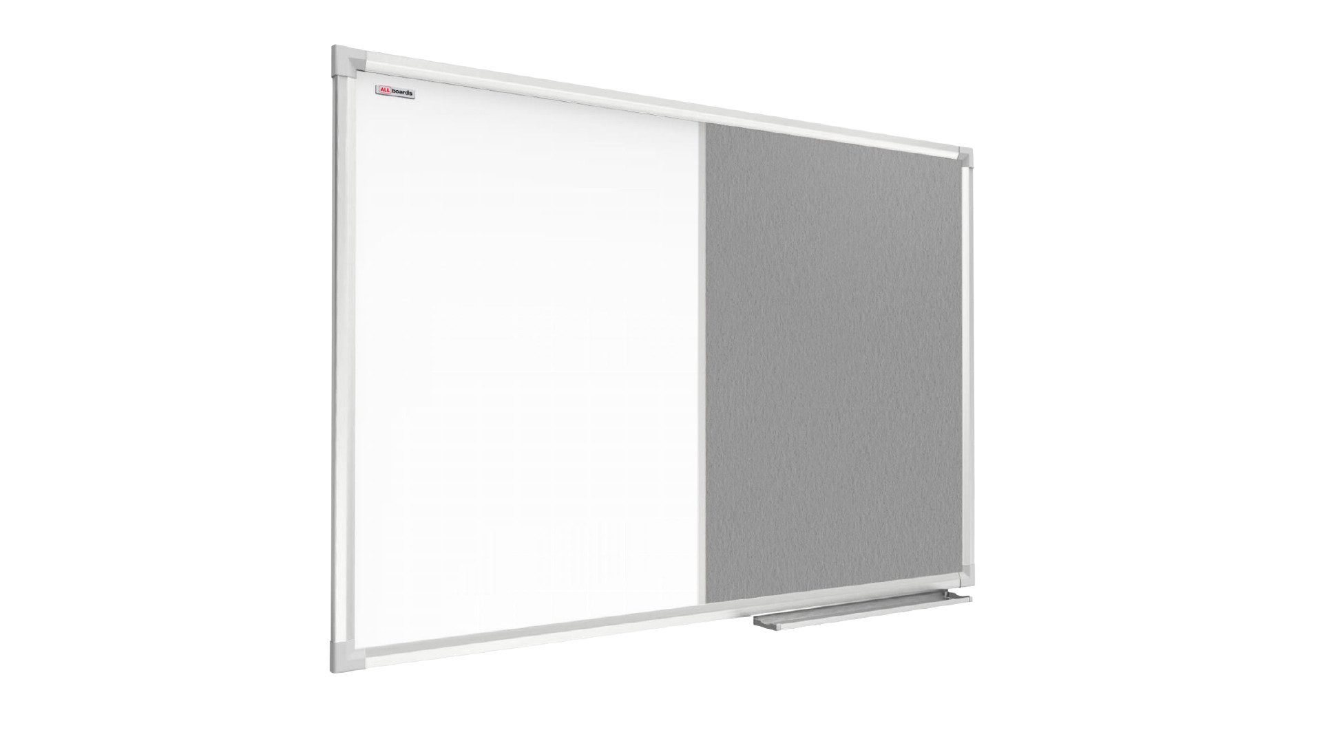 ALLboards Tafel Kombitafel Whiteboard und Grau Filz-Pinnwand mit Alurahmen günstig online kaufen