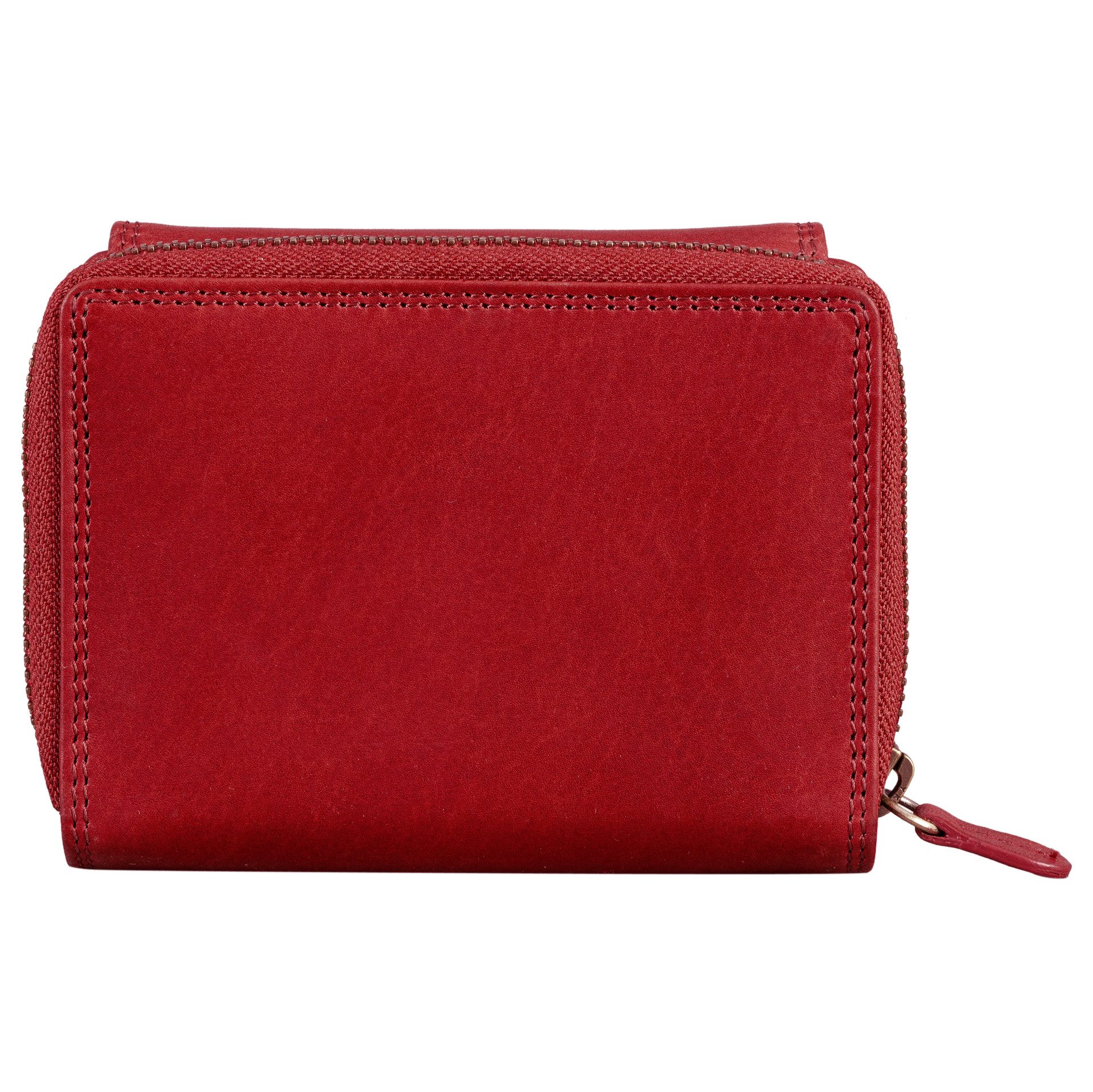 Benthill Geldbörse Damen Echtleder Kompakte Lederbörse Frauen Geldbeutel vielen Fächern, RFID-Schutz Kartenfächer Münzfach Reißverschlussfach