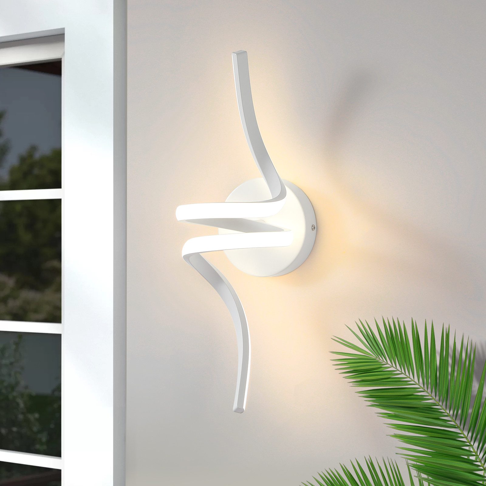 ZMH LED Wandleuchte Innen Schwarz/Weiß Modern günstig online kaufen
