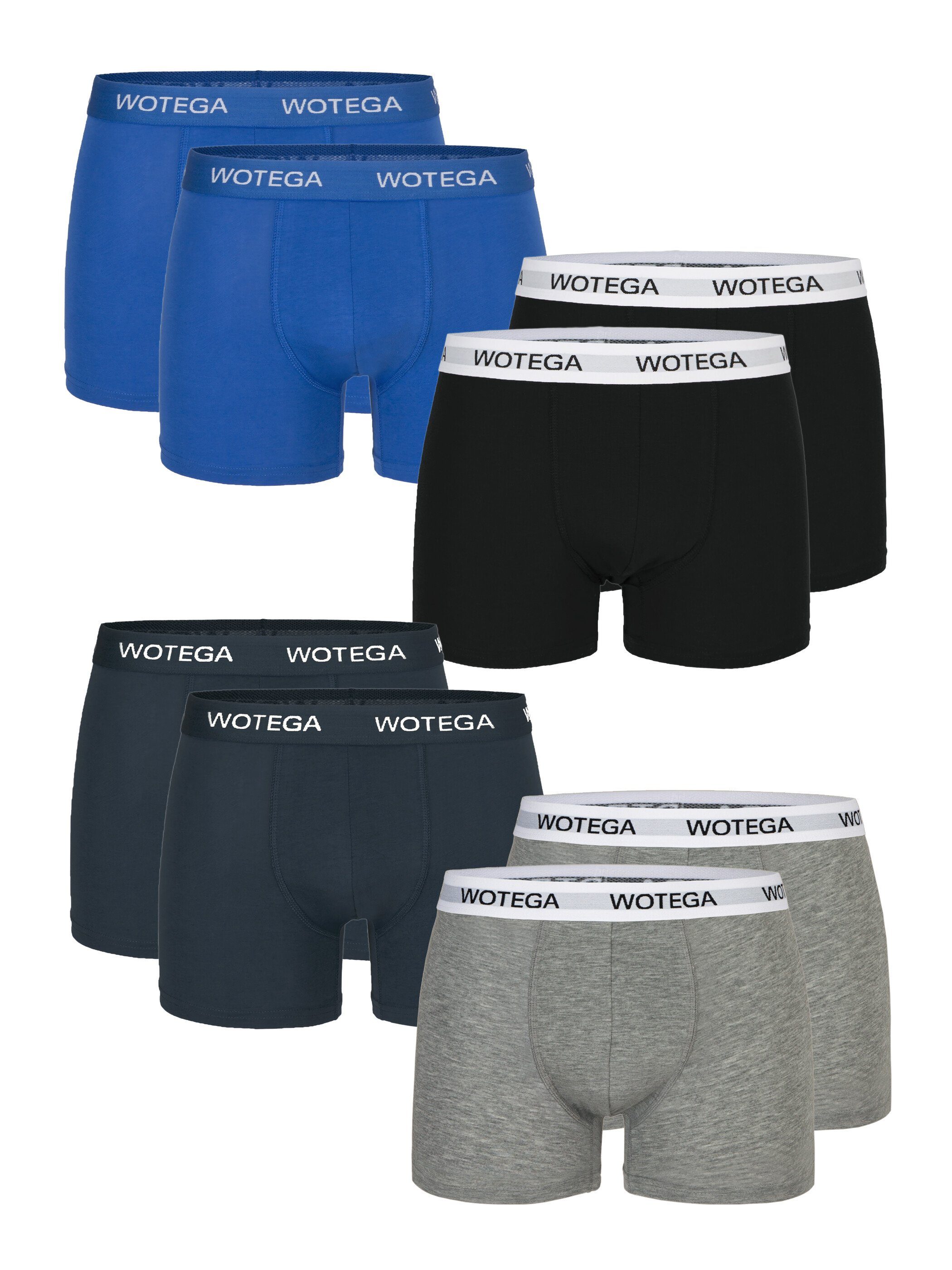 WOTEGA Boxershorts Joe (Spar-Set, 8er-Pack) moderne Baumwoll Unterhosen exklusiv im 8er Pack