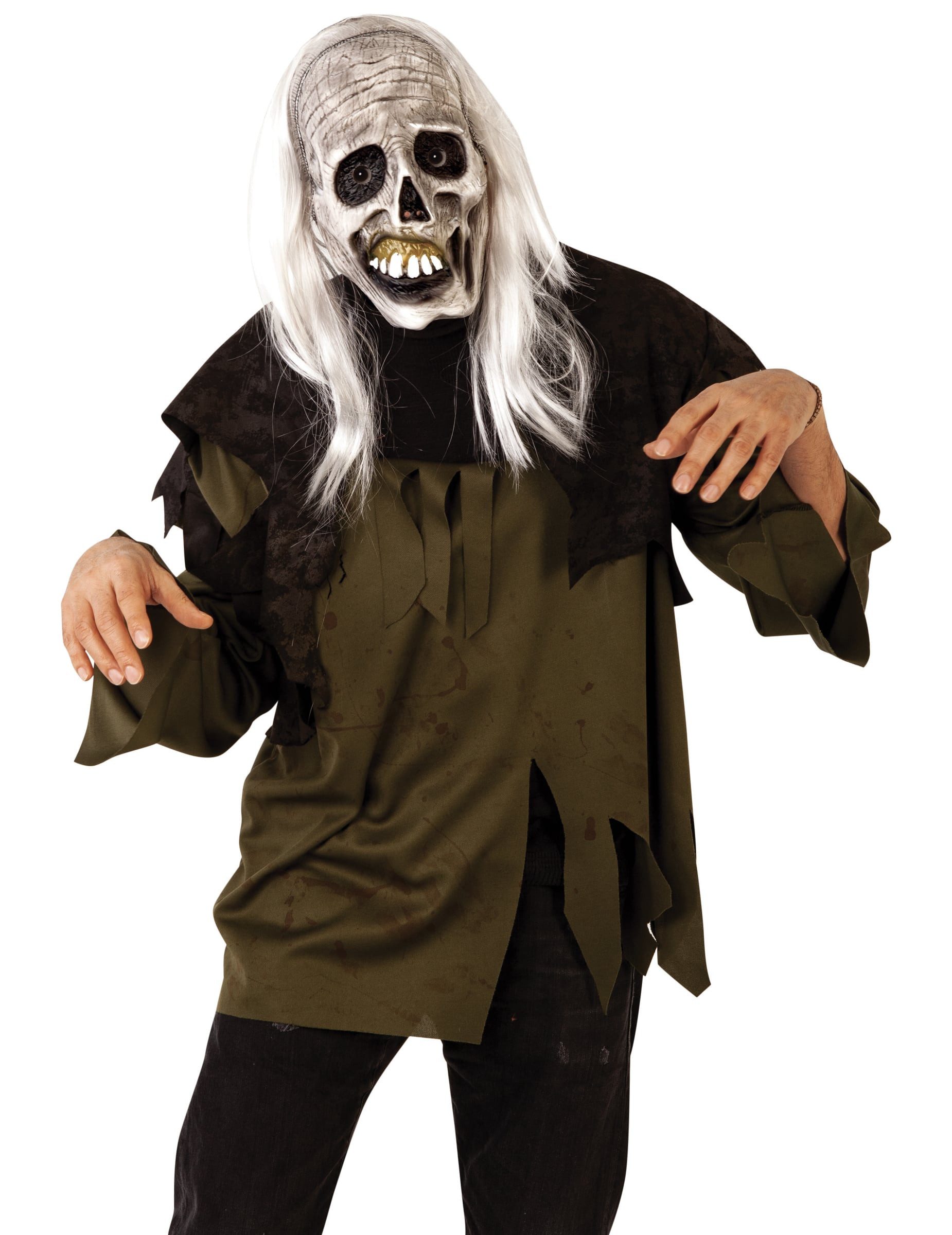 Rubie´s Kostüm Zombie-Maske mit Perücke Halloween-Maske beige