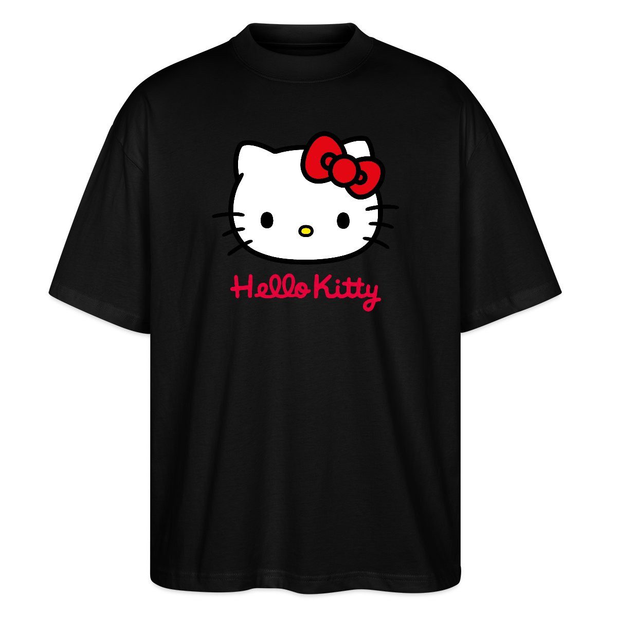 Spreadshirt T-Shirt Hello Kitty Klassisch Mit Schriftzug Oversize Unisex T-Shirt (1-tlg)