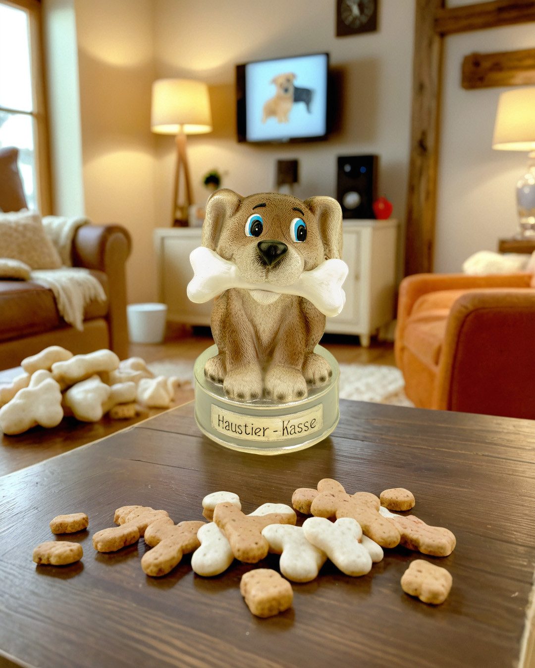 Kremers Schatzkiste Spardose Hund Haustierkasse 17 x 11 x 9 cm Niedliche Sp günstig online kaufen