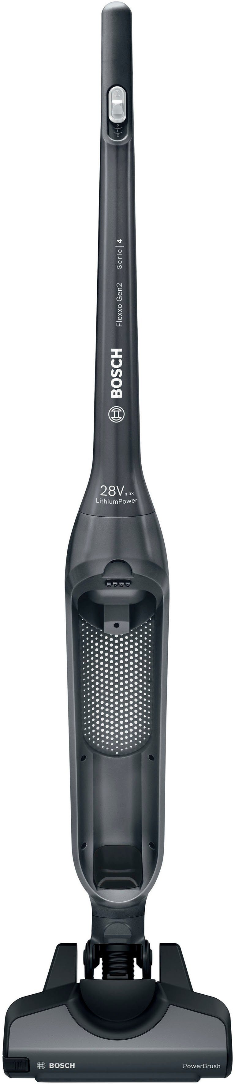 BOSCH Akku-Hand-und Stielstaubsauger Flexxo Gen 2 Serie 4 BBH3P280, beutellos, 28 V, Power Düse mit LED, integriertes Zubehör