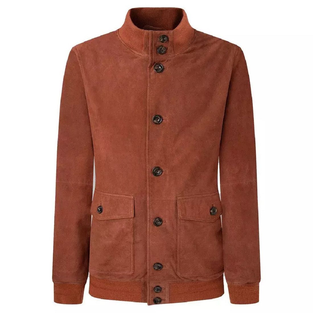 Bomberjacke HACKETT LONDON COGNAC SUEDE BOMBER, Velour Herren Bomberjacke.