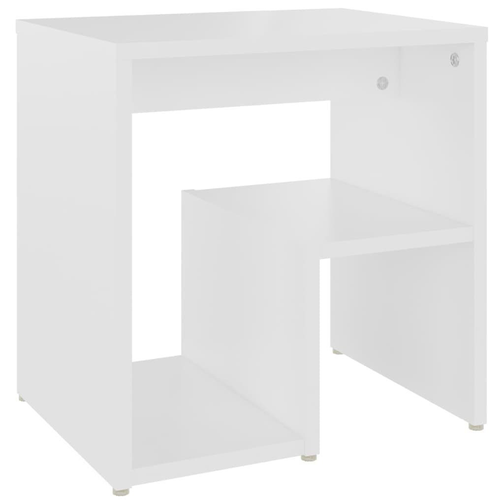 vidaXL Nachttisch Weiß | Weiß Weiß Holzwerkstoff 40x30x40 (1-St) cm Nachttisch