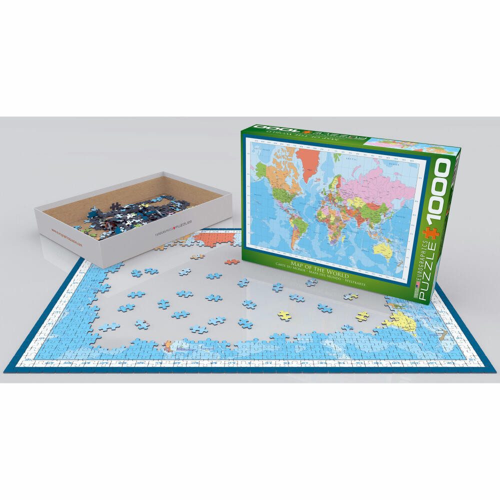 EUROGRAPHICS Puzzle Weltkarte, 1000 Puzzleteile