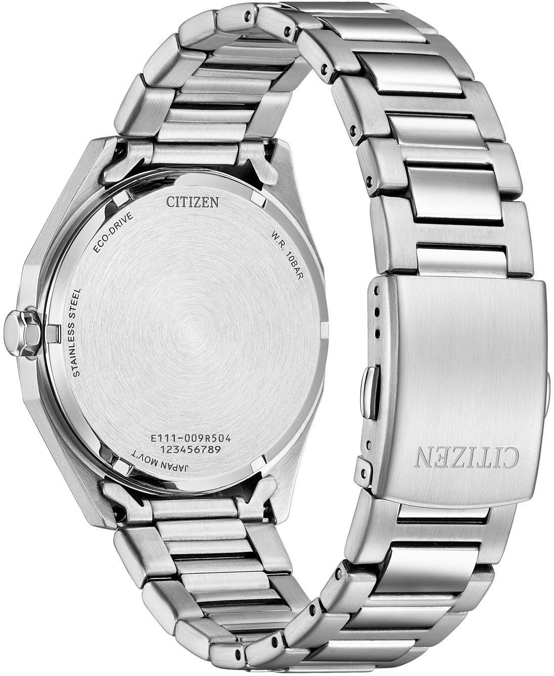 Citizen Solaruhr BM7631-52E, Armbanduhr, Herrenuhr, Edelstahlarmband, analog, Datum, Eco-Drive