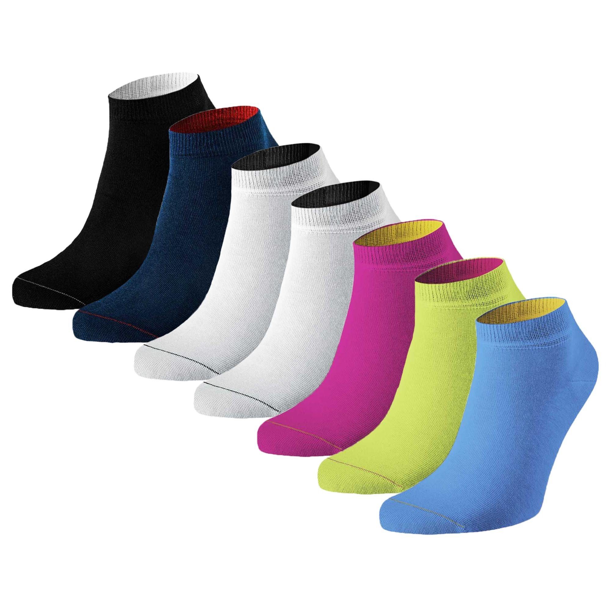 von Jungfeld Sneakersocken Herren Sneaker Socken, 7er Pack - Farbenfroh