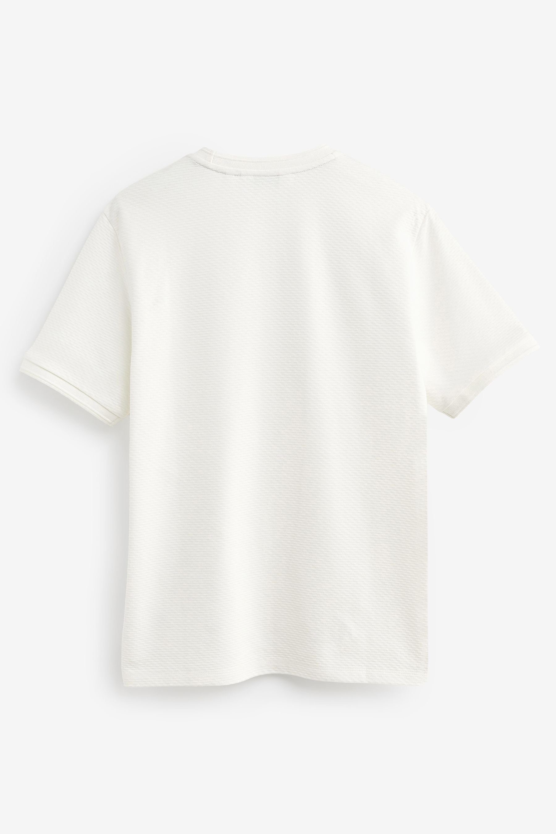 (1-tlg) T-Shirt Strukturiertes White T-Shirt Next