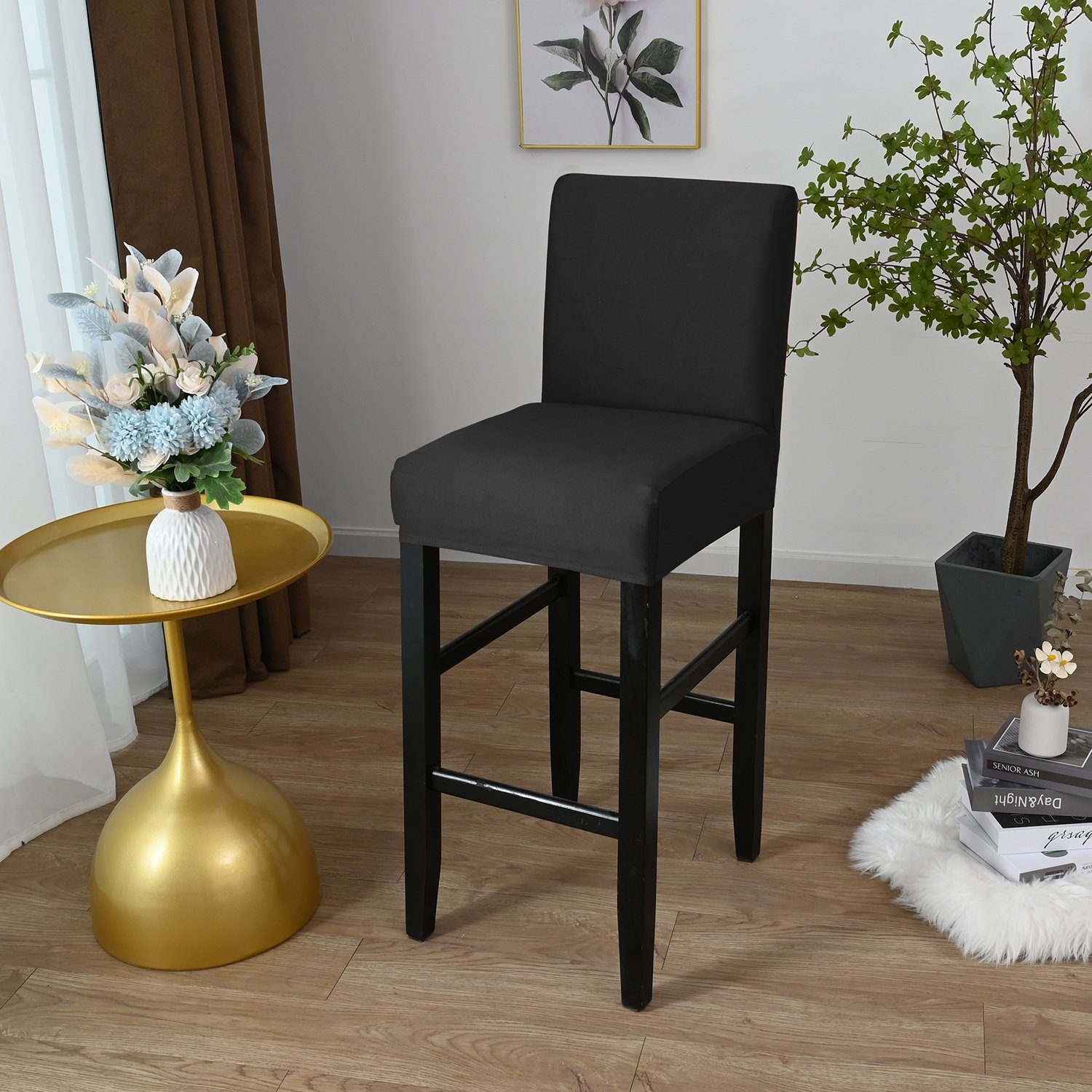 Rosnek Stuhlhusse Spandex,Stretch,für Counter Esszimmer Barhocker günstig online kaufen