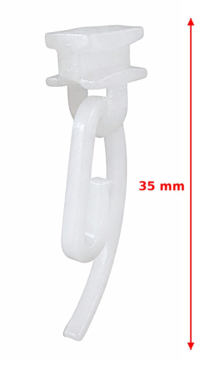 rewagi Ösengleiter Gardinenhaken & Ösen-Gleiter CIE-D 200er Set 4 mm, Gardinen, Gardinenschienen, Innenlaufsysteme, Vorhänge, (200-St), Verkaufseinfach SET 200 Stück