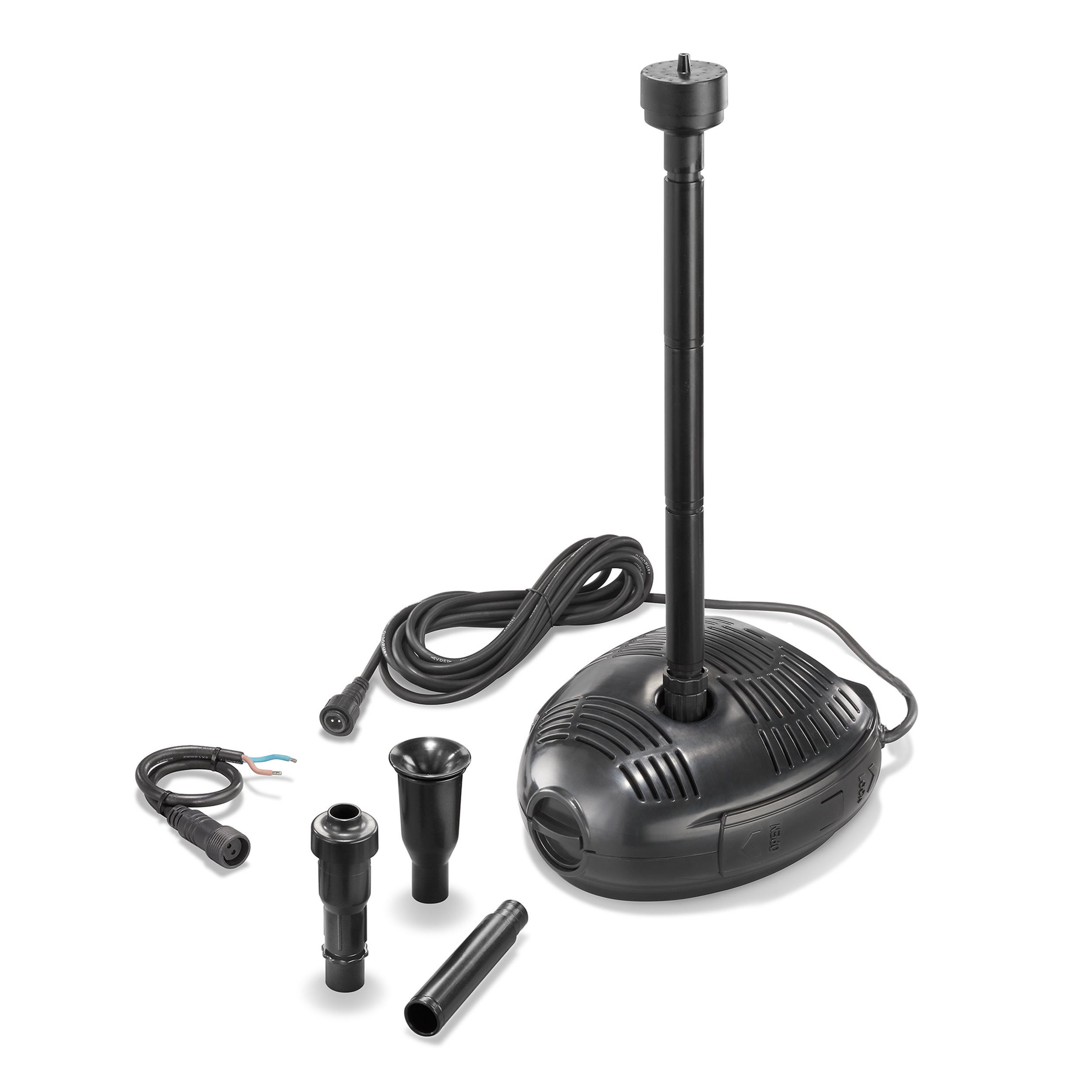 esotec Solarpumpe 1200/2000 Genova Einzelpumpe 12-24V/DC 1200-2000l/h Teichpumpe 101735 (Komplettset)