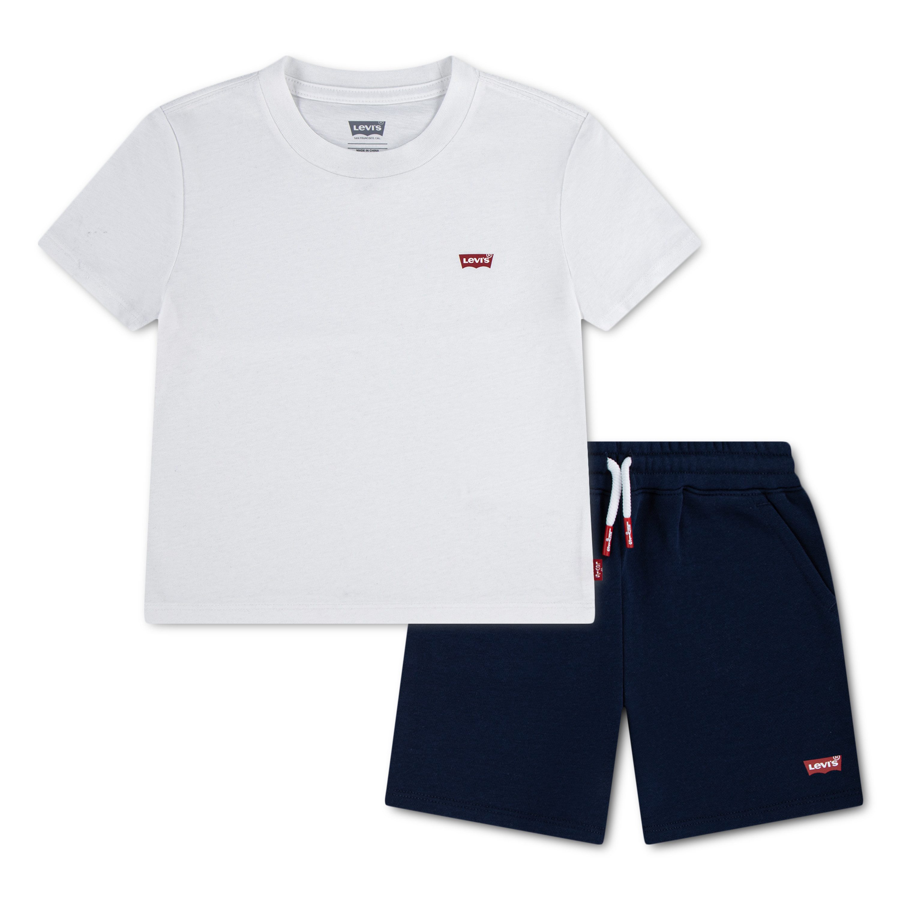 Levi's® Kids T-Shirt & Sweatbermudas LVB BATWING TEE & KNIT SHORT (Set, 2-tlg) mit kleinem Logo-Batwing-Print