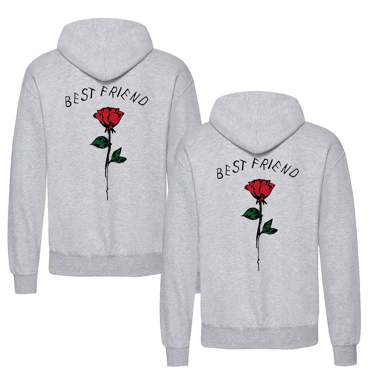 Couples Shop Kapuzenpullover »Beste Freunde Damen Hoodie Pullover Best  Friends Rose« mit modischem Print