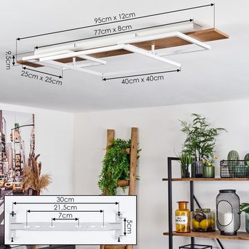 hofstein Deckenleuchte »Palermo« dimmbare Deckenlampe aus Metall/Holz, 3000 Kelvin