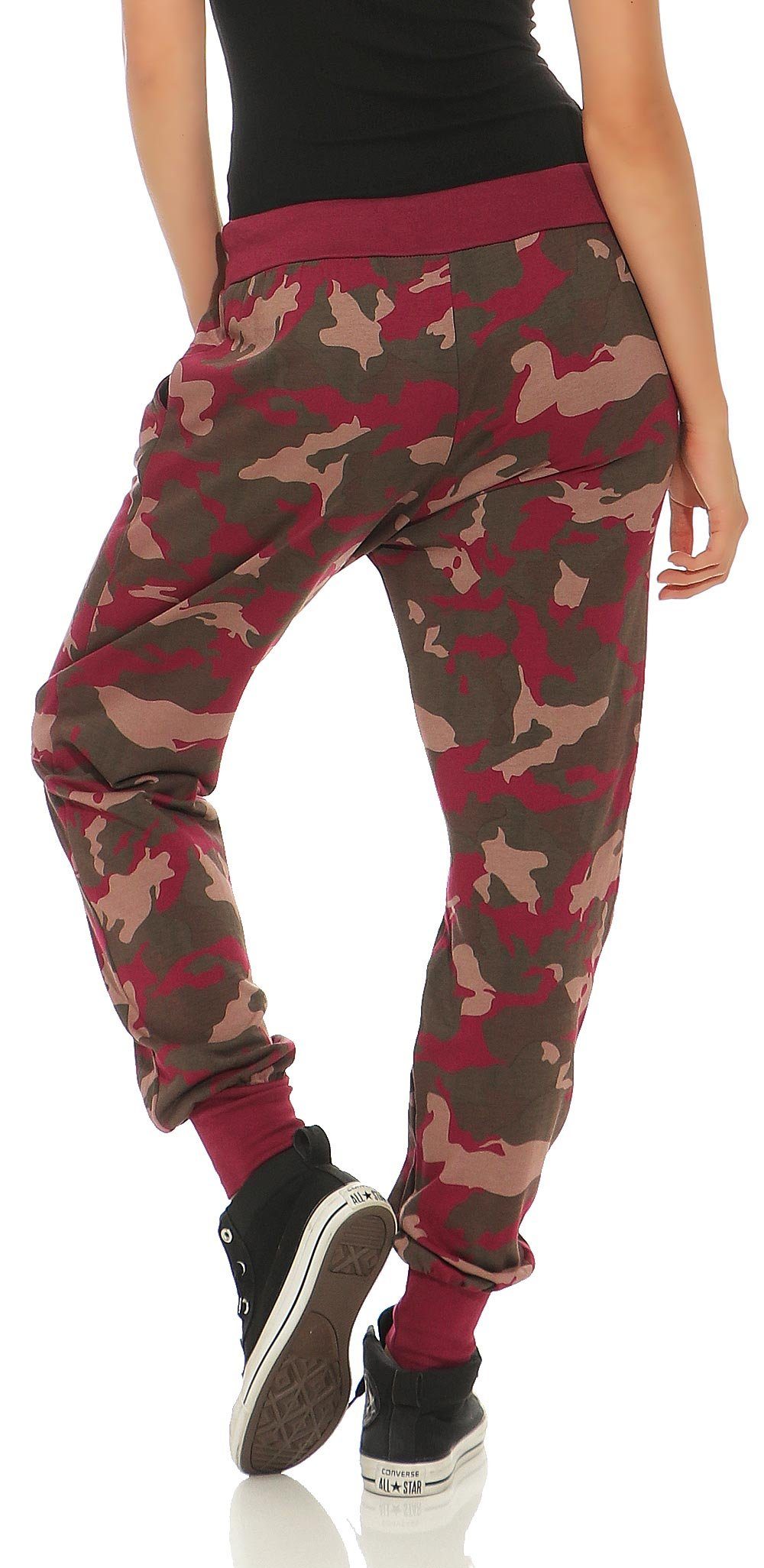 malito more than fashion Jogginghose Malito Damen Sweathose im Camouflage Look, Baggy zum Tanzen, Jogging Sweathose im Camouflage Look