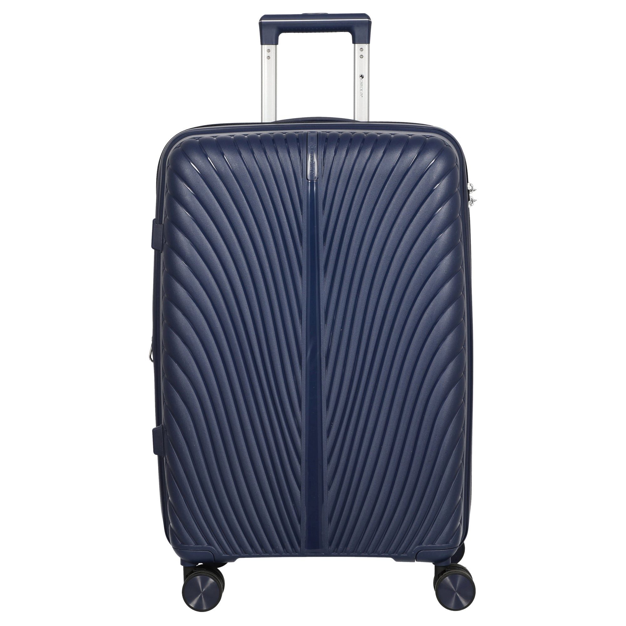 CHECK.IN® Koffer Sydney- 4-Rollen-Trolley M 66 cm (navy blau), 4 Rollen