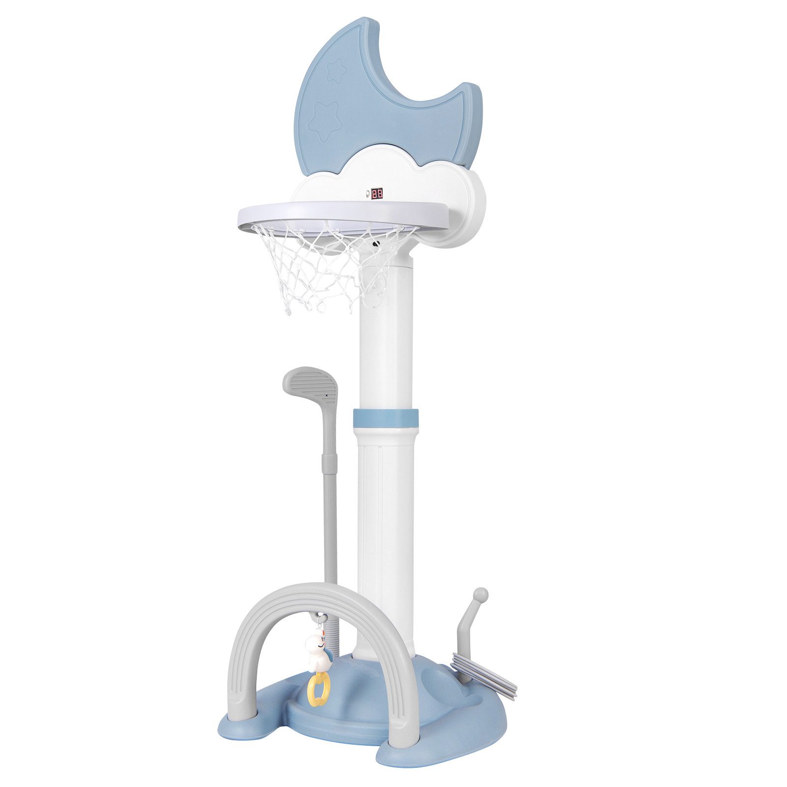 KOMFOTTEU Basketballkorb, 4 in 1 Kinder Basketballkorb, für Kinder ab 3 Jahren