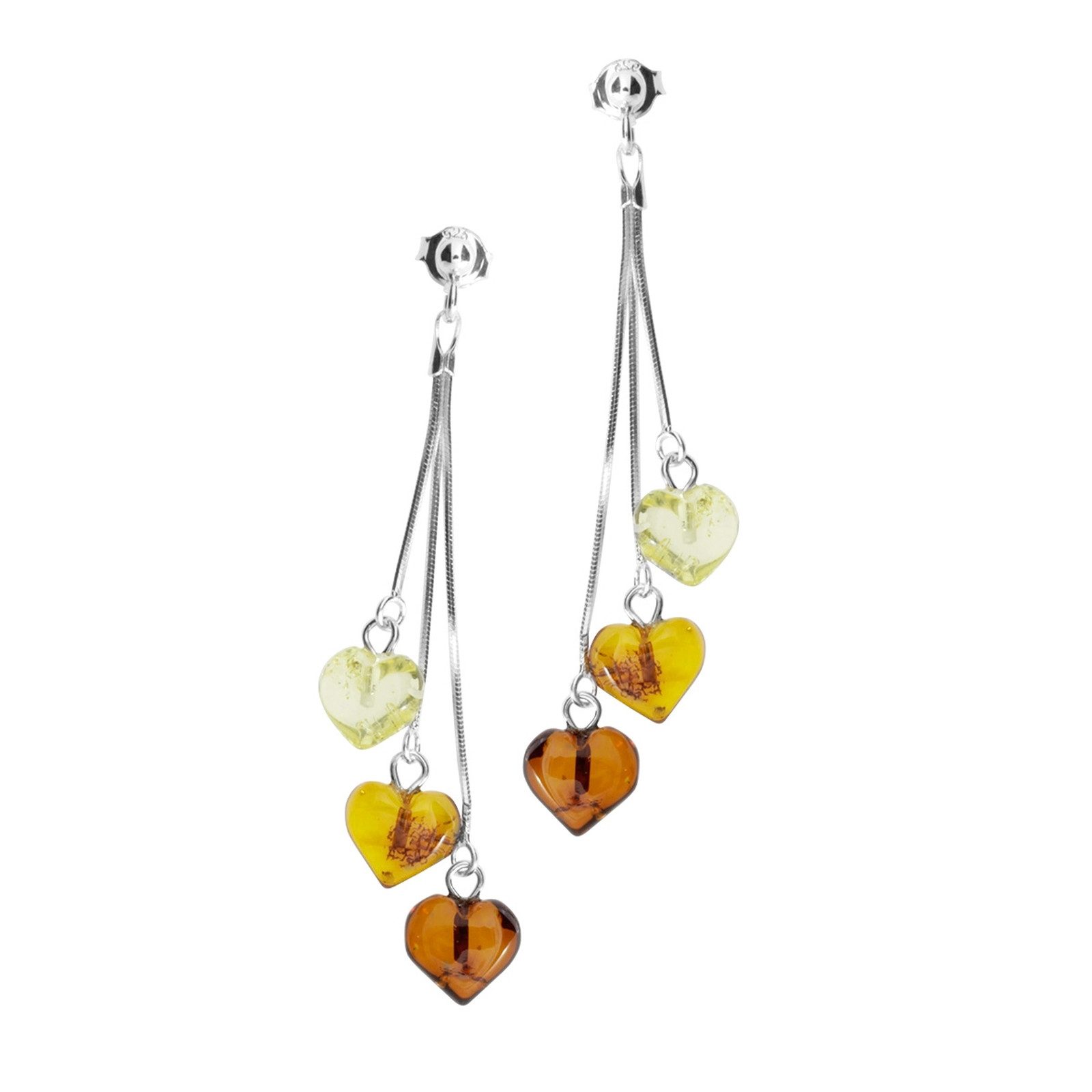 OSTSEE-SCHMUCK Paar Ohrhänger Ostsee-Schmuck Ohrhänger Herz Ohrhänger Herz (2-tlg)