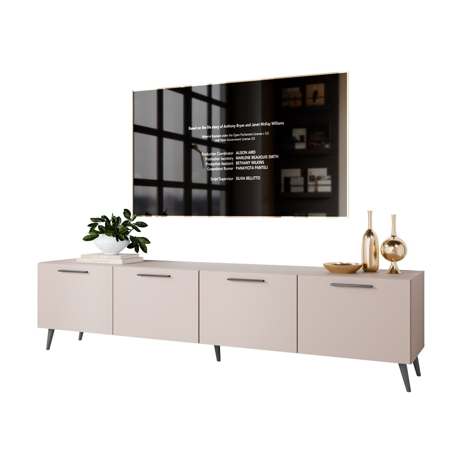TV-Schrank AURA 200 KASCHMIR auf hohen Beinen