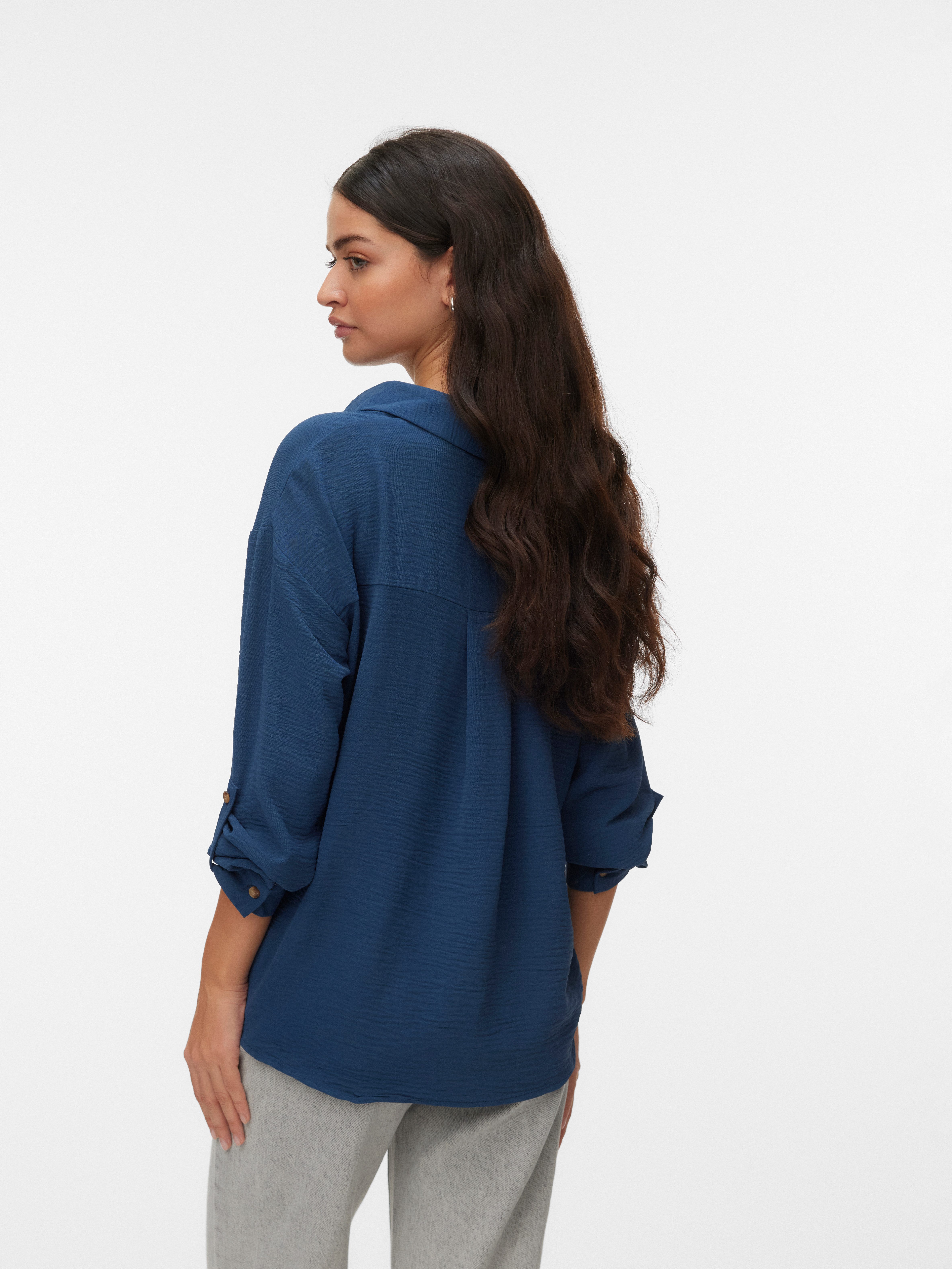Vero Moda Hemdbluse VMIZZY LS DETAIL SHIRT WVN BTQ GA mit geknoteter Front günstig online kaufen