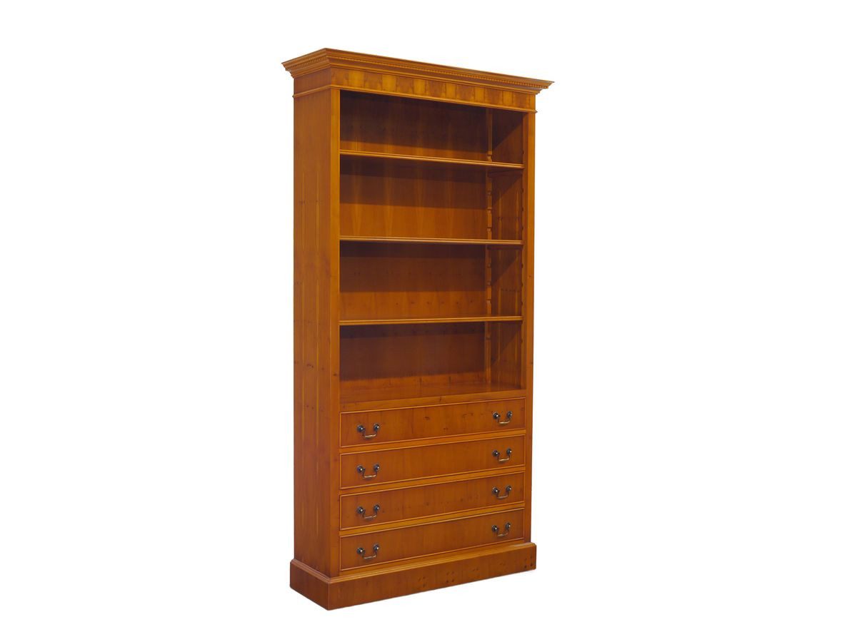AFG Bücherregal Regal Bücherregal im englischen Stil aus Eibe H: 210 cm