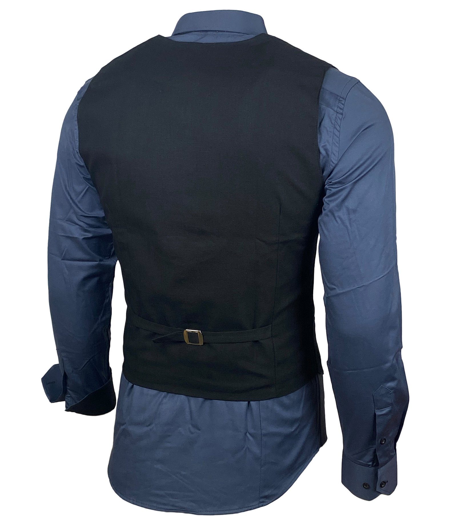 Baxboy Langarmhemd Baxboy Hemd/Weste/Krawatte Set Business Herrenanzug-Set HWKR B-101