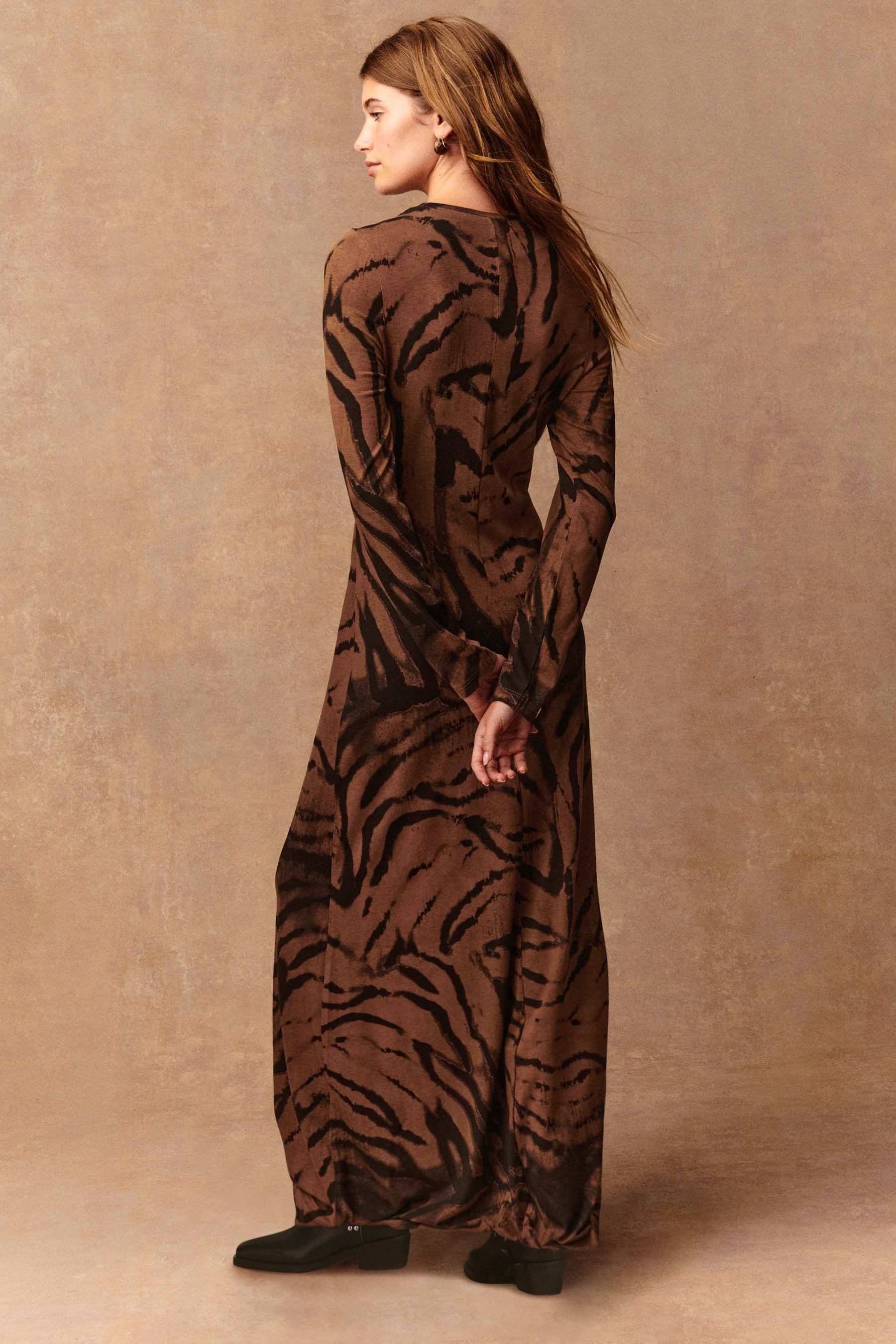 Next Maxikleid Jersey-Maxikleid mit langen Ärmeln (1-tlg) günstig online kaufen