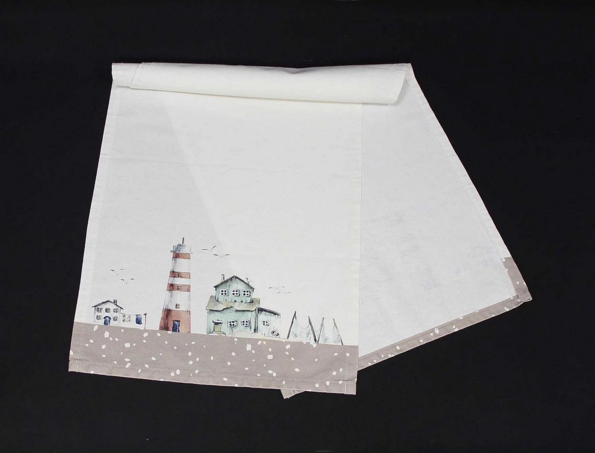 Home-trends24.de Tischläufer Maritim Leuchtturm Tischläufer Tischdecke Tischdeko 40x140cm – Bild 5 von 5