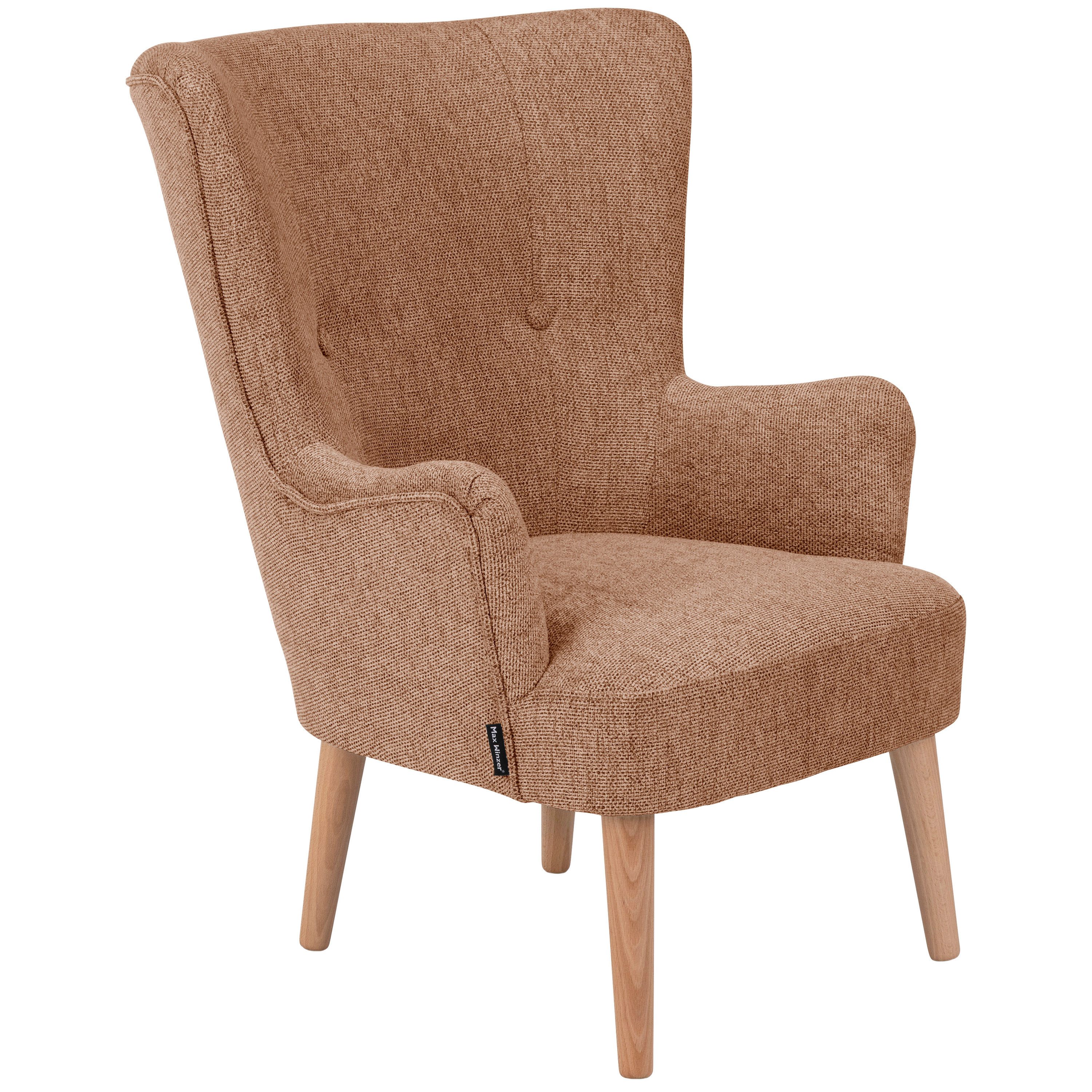 Max Winzer® Kindersessel Star, dekorative Knopfheftung und Ziernähte im Rücken