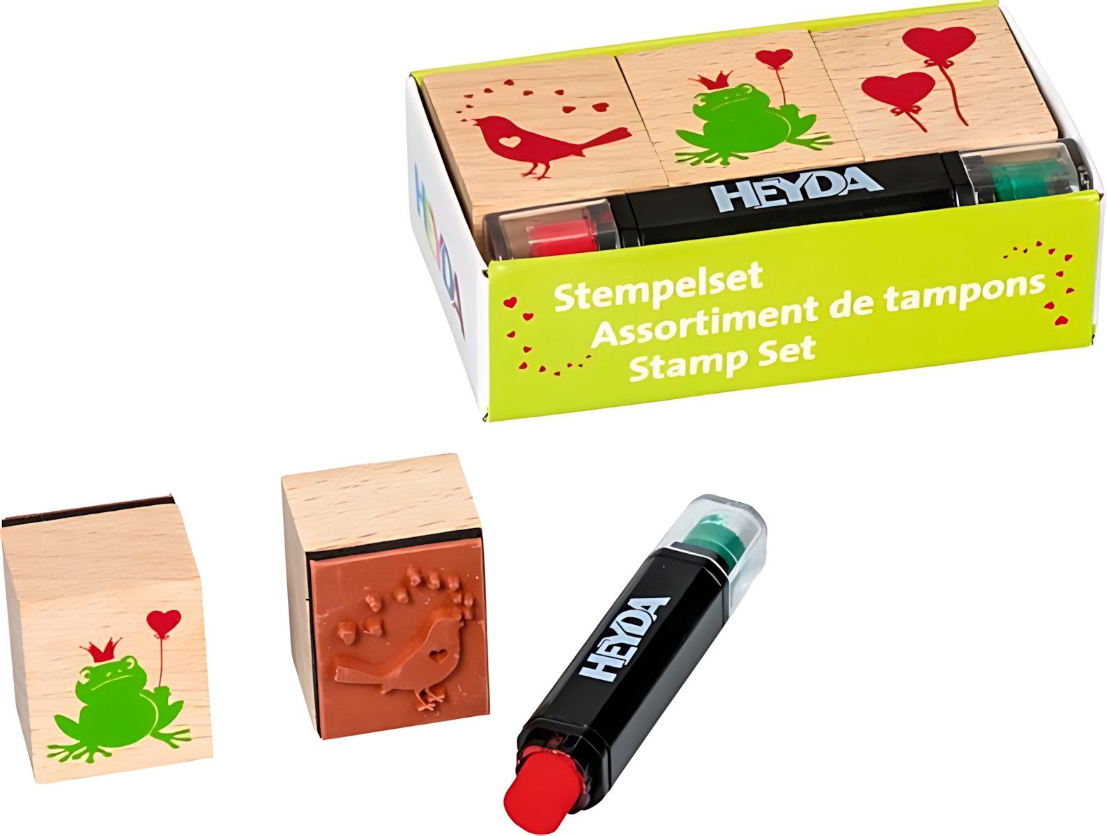 Heyda Stempel HEYDA 204888493 Stempel-Set Liebe 8 x45 x25 cm Holz
