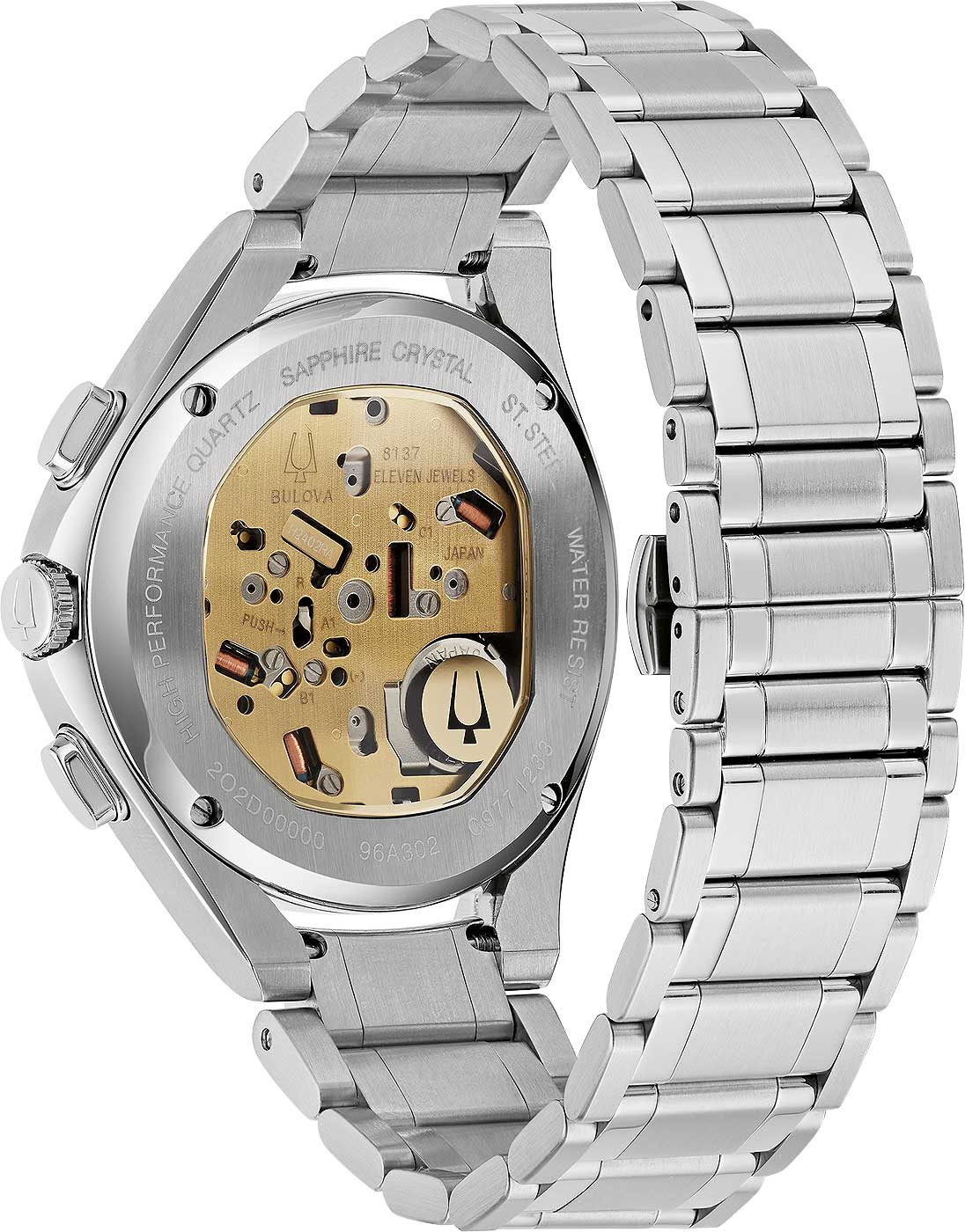 Bulova Quarzuhr Herrenuhr mit gewölbtem Uhrwerk - Bulova Modell: 96A302