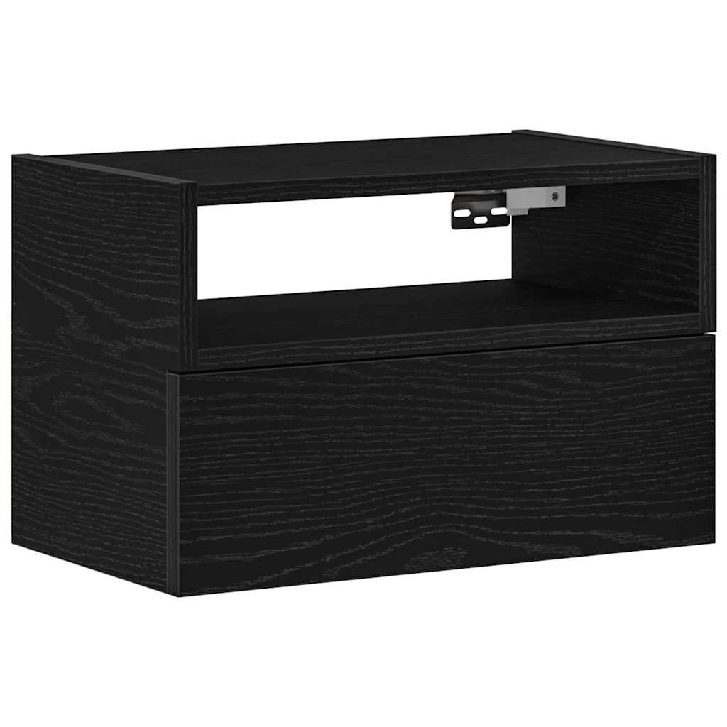 vidaXL Nachttisch Wand-Nachttisch Schwarz 45x26x28,5 cm günstig online kaufen
