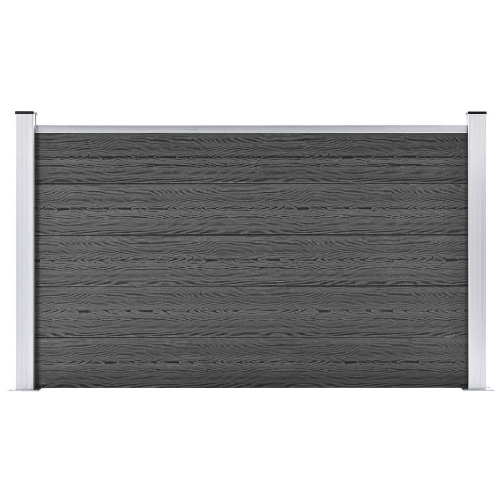 Gartentor Zaunelement WPC 180x105 cm Schwarz