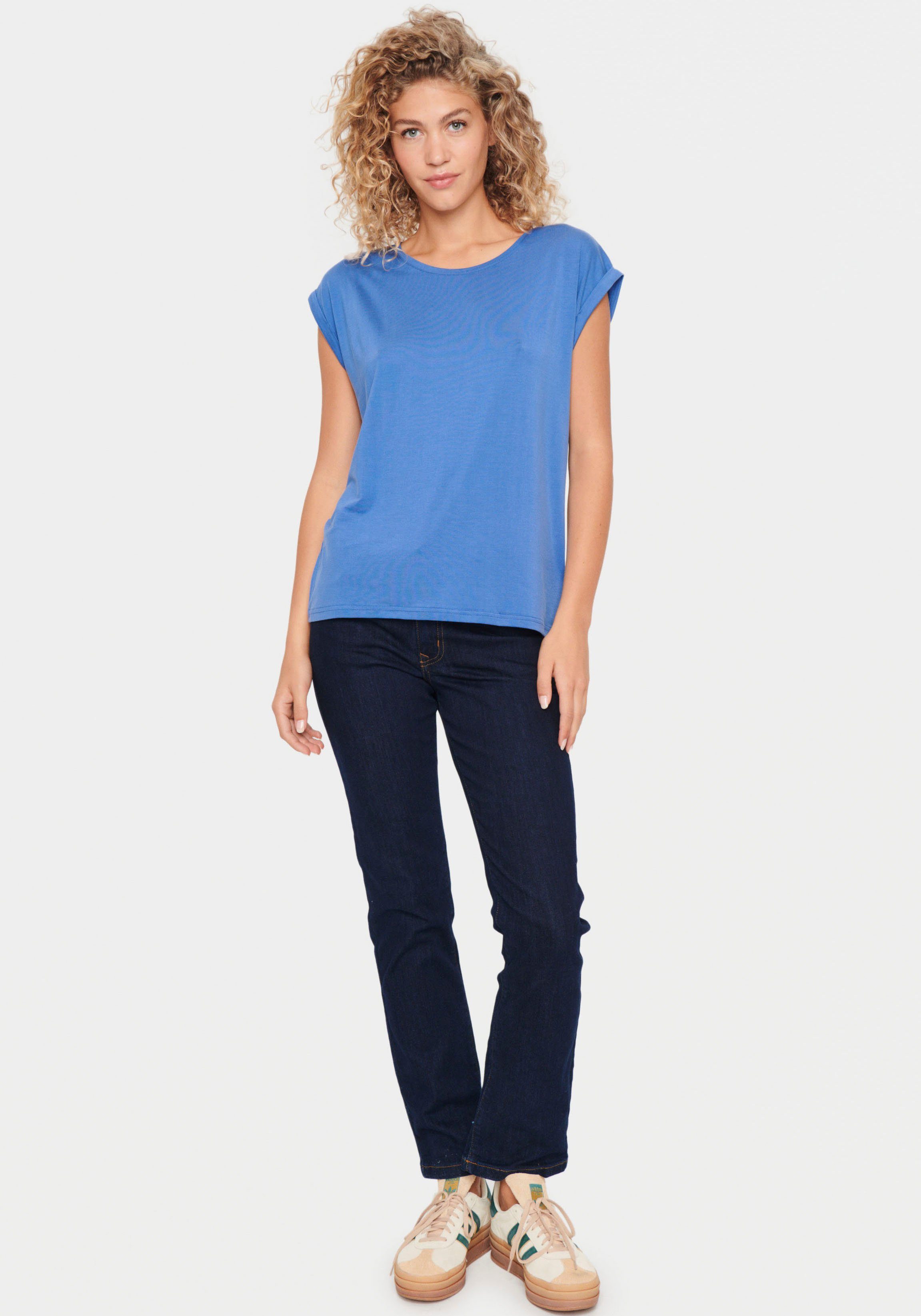 Saint Tropez T-Shirt Dutch AdeliaSZ Kurzarmshirt U1520, Blue