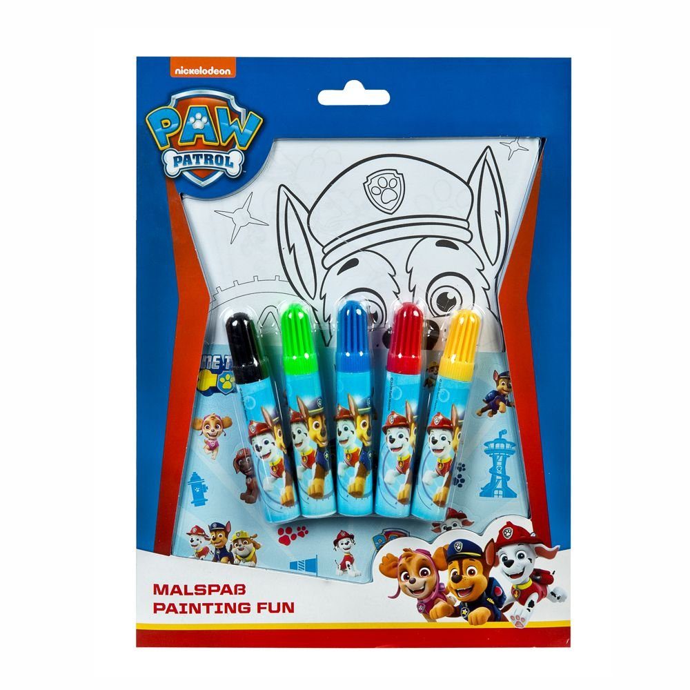 PAW PATROL Kreativset Malset 16-teilig Paw Patrol Kreativ-Set Mal-Spaß Stifte