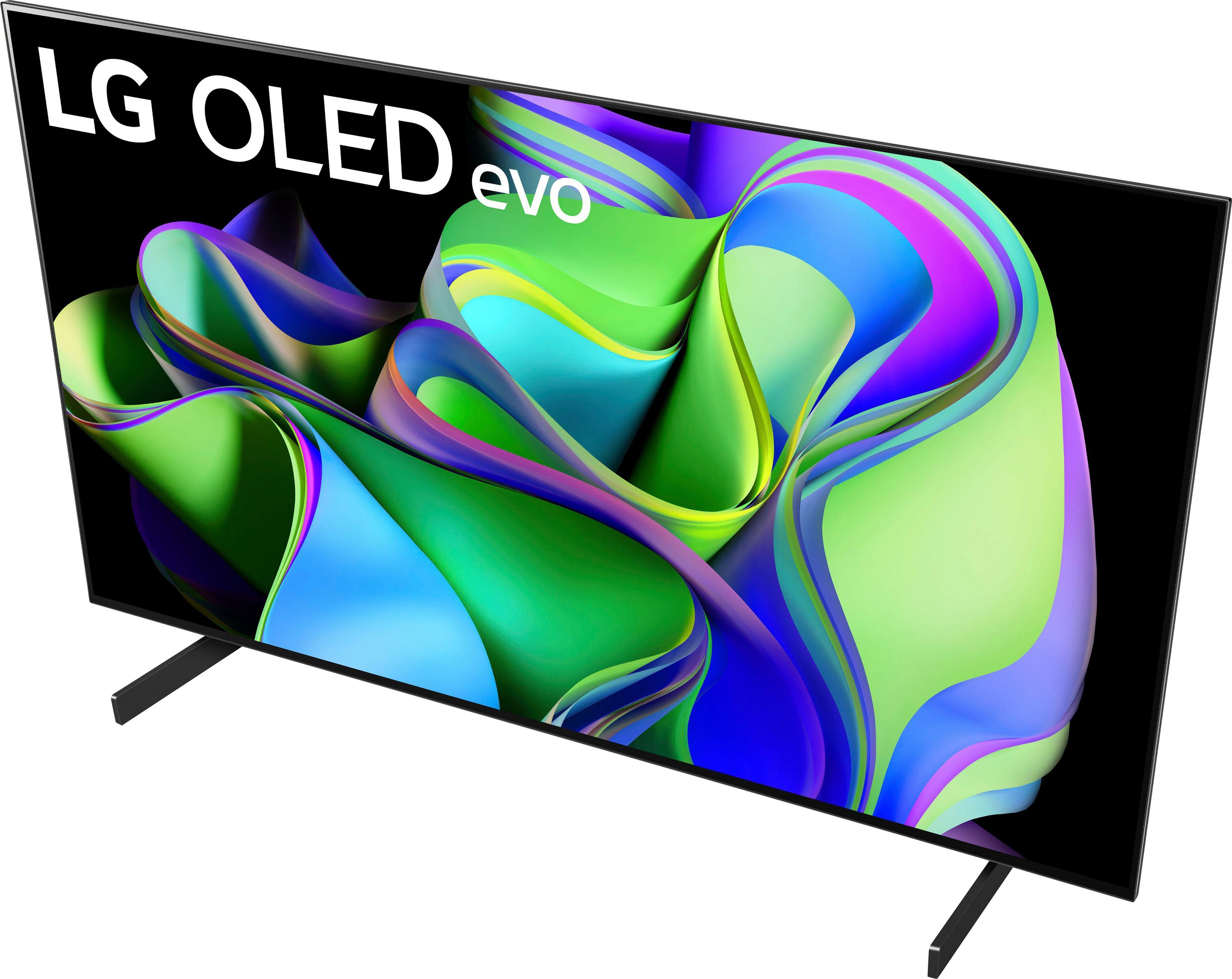 LG OLED42C37LA OLED-Fernseher cm/42 evo, 120 Hz, bis Gen6 4K Tuner) Zoll, Triple Twin α9 AI-Prozessor, Smart-TV, (106 OLED HD, 4K zu Ultra