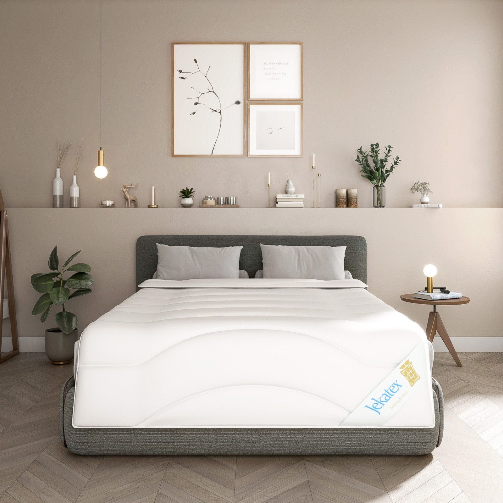 Jekatex Naturhaarbettdecke PAMELA, Bettdecke, 135x200 cm, Sommer, Winter, Füllung: 90% Kamelhaar, 10% Wolle, Bezug: 100% Baumwolle, Kamelhaar, Naturhaarbettdecke