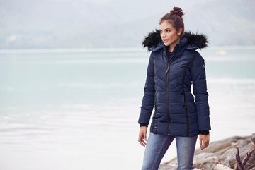 ALPENBLITZ Winterjacke Pistenglück hochwertige Steppjacke m. voluminöser Fellimitat-Kapuze