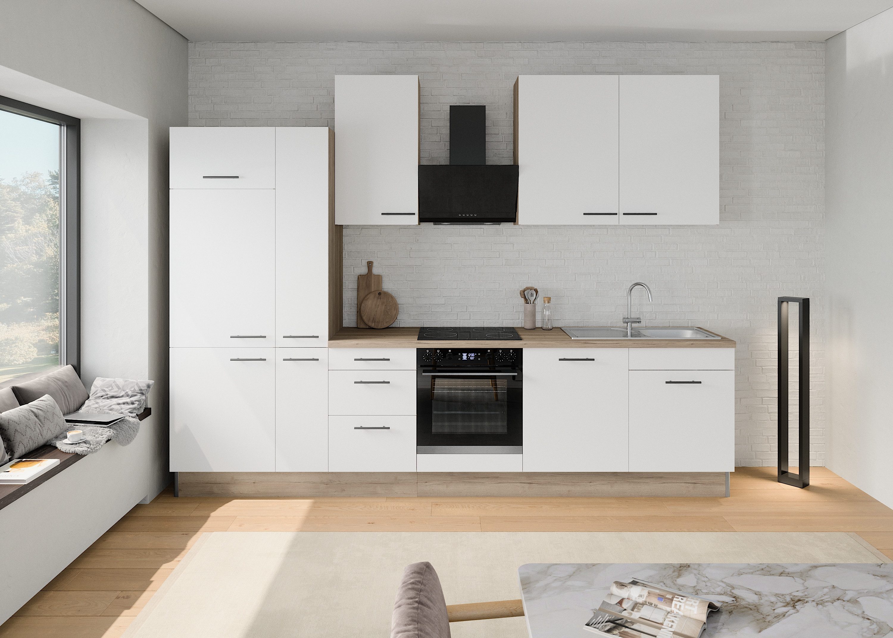 OPTIFIT Küchenzeile Fiona, Breite 320 cm, mit Hanseatic-E-Geräten,in Premiu günstig online kaufen