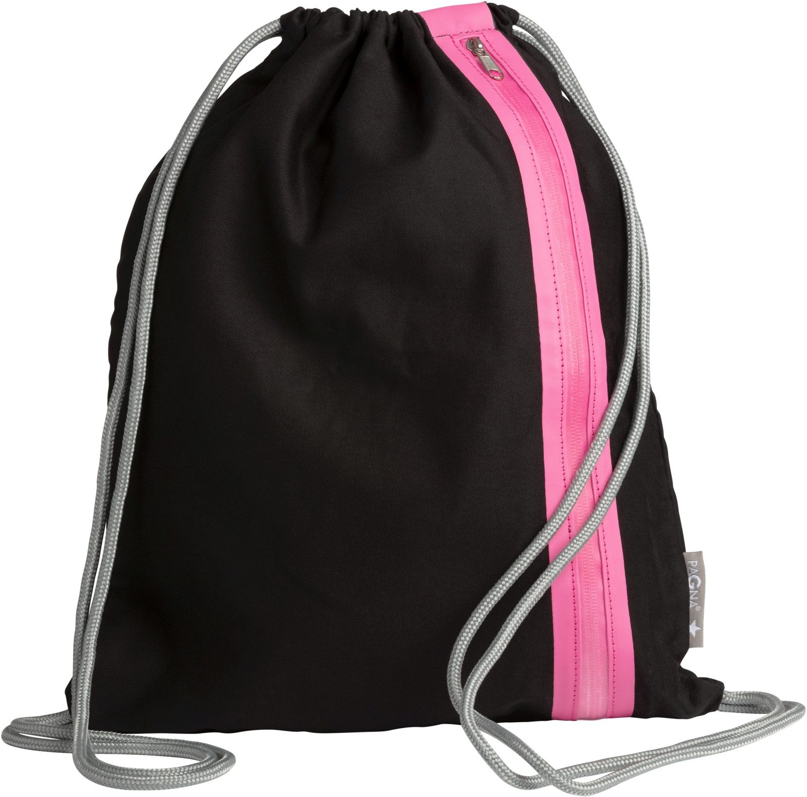 PAGNA Schulranzen Turnbeutel 46x36cm Go schwarz mit Zipper dunkelrosa (5 Stück)