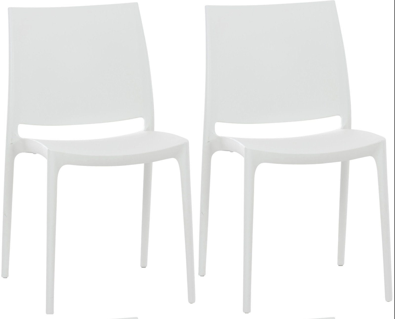 CLP Gartenstuhl Maya (2er Set, 2 St), Outdoor, Kunststoff, stapelbar